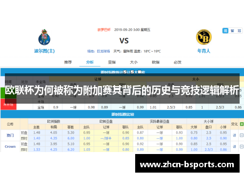 欧联杯为何被称为附加赛其背后的历史与竞技逻辑解析